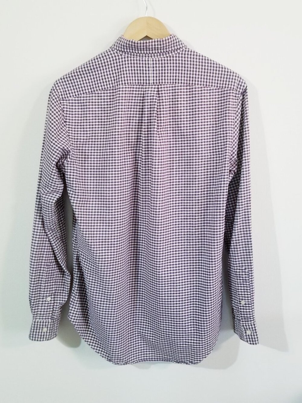 Men’s Ralph Lauren Custom Fit Gingham Oxford Cotton Button Up Shirt Purple Med - Picture 5 of 8
